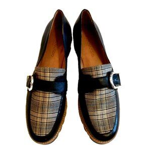 Black and Brown Plaid Loafers